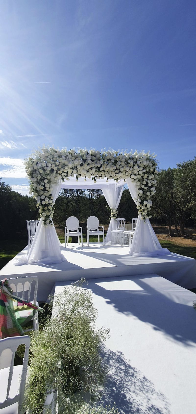 La houppa en voilage pour un mariage romantique